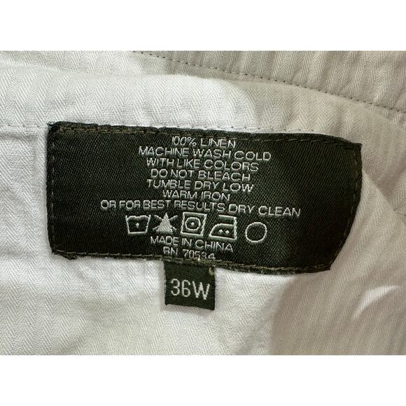 Orvis Mens Linen Blend Pants Size 36x29 Lot of 2 Pair Gray Khaki - Picture 11 of 15